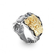 Anello donna Gerardo Sacco mese maggio in argento bicolore 31132