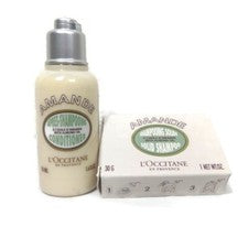 L'Occitane Juego de Barra y Acondicionador de Champú Sólido Almendra 30G / 50ML Juego de 2 NUEVO