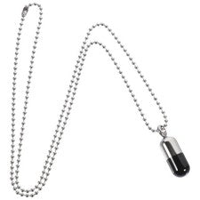 Capsules Pendant Necklace for Women Vial Openable Perfume Bottle
