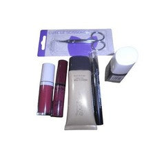 6 Misc. Salud y Belleza - Tijeras, Base, Brillo, Esmalte, Lápiz, Rubor