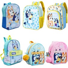Bluey Bingo Mochila para niños Niños Azul Rosa Niños Niñas Escuela Bolsa de viaje