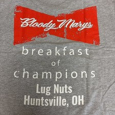 Nueva Camiseta Grande Estilo Grunt Lug Nuts Bloody Mary Huntsville, Ohio #4 Gris