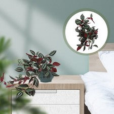 1 pieza adorno colgante de pared de ratán de simulación de plástico reutilizable para decoración del hogar rojo
