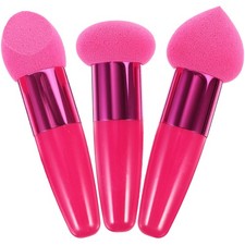 3 piezas gadget de maquillaje herramienta de belleza base esponja cepillo aplicador