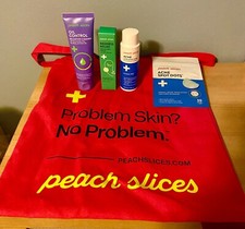 Kit de cuidado facial para acné rodajas de melocotón con bolsa de mano