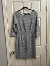 Vestido lápiz para mujer The Limited hasta la rodilla diseño blanco y negro talla 8