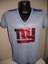 Camiseta de fútbol americano New York Giants estilo logotipo camiseta mujeres tallas nueva con etiquetas majestuosa NFL