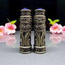 Cuentagotas retro 5 ml aceite perfume metal vidrio botella vacía contenedor recargable regalo