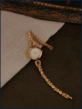 1 Nuevo Brazalete Francés Retro Dorado Esfera Pequeña Tallado en 3D en Forma de Flor Para Mujer