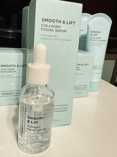 Suero facial de colágeno suave y levantador Global Beauty Care con ácido hialurónico nuevo