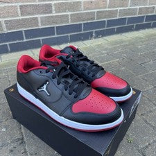 Jordan Nike Hombres Court Connect Entrenadores Bajos Zapatos Reino Unido 12 Negro y Rojo Criado