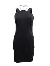 Mini vestido para mujer Michael Kors con collar de cadena en negro grande