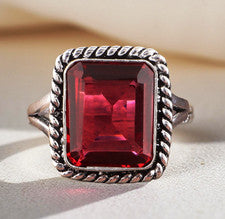 Anillo de joyería hecho a mano de plata de ley 925 con piedras preciosas de rubelita rosa todos los tamaños