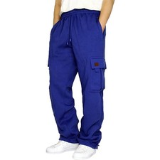 Pantalones Deportivos Largos Para Hombres Chándal De Correr Culturismo Moda Gym!