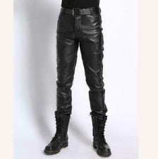 Pantalones informales largos ajustados elásticos de moto de caballero juvenil para hombre
