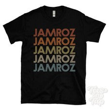 CAMISETA JAMROZ ESTILO RETRO REPETIDO Hombre y Mujer Novedad Genial Nombre Regalo
