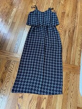 Maxi Vestido Para Mujer Estilo RD Blanco y Negro Sin Mangas, Talla Pequeña, NUEVO SIN ETIQUETAS NUEVO