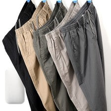 Pantalones de trabajo de combate de carga para hombre bolsillos algodón estilo delgado pantalones lavables a máquina