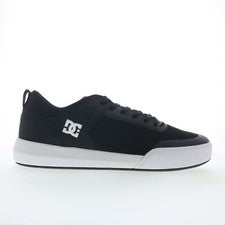 DC Transit ADYS700227-BKW Hombres Negro Lona Inspiradas en el Patín Tenis Zapatos