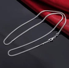 Collar mujer cadena en plata 925 cadena blindada 45 cm bisutería mujer
