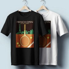 Camiseta de cancha de tenis abierta francesa - Gráfico de estilo icónico | Algodón pesado unisex