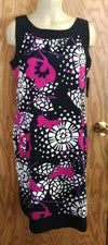Vestido AGB Mujer 12 Floral Sin Mangas Espalda Cremallera Cambio Elastizado Nuevo Etiqueta Sin Mangas