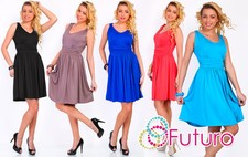 Mini vestido patinador para mujer cuello redondo sin mangas fiesta túnica top talla 8-12 0135