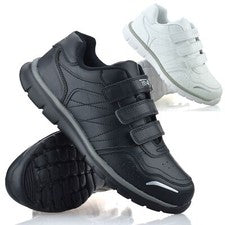 Para Hombres Cierre Táctil Calce Ancho Informal Inteligente Caminar Deportes Trabajo Entrenadores Zapatos Talla
