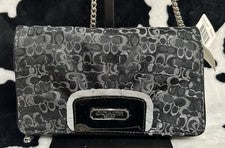 Bolso sin asas bandolera Coach para mujer con correa de cadena de jacquard - NUEVO CON ETIQUETAS