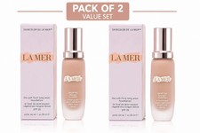 Base de maquillaje La Mer Soft Fluid Long Wear Ivory 01 30 ml 1 oz totalmente nueva paquete de 2