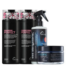 TRUSS Perfect Hair Kit - Champú, Acondicionador, Deluxe Prime y Juego de Mascarilla Específica