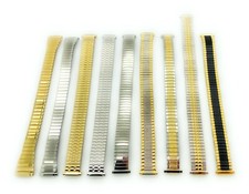 Correa de reloj de expansión elástica de acero inoxidable oro plateado de 12 mm 14 mm para damas LST5