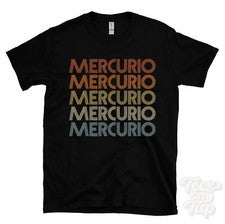 CAMISETA MERCURIO ESTILO RETRO REPETIDO Hombre y Mujer Novedad Genial Nombre Regalo