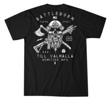 Camiseta estilo Howitzer para hombre BATTLEBORN militar gruñido MFG negra S-4XL