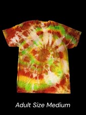 Camiseta estilo vintage teñida a mano tie dye talla mediana