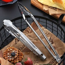 Alicates de acero inoxidable pulido 22,4 cm para cocina servir barbacoa y freír