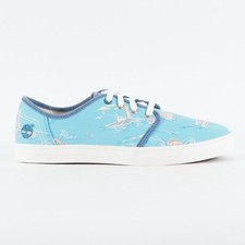 Zapatillas informales de encaje con gráfico de lona azul océano Timberland Newport Bay A14WP para hombre