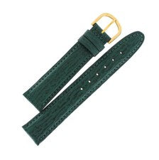 Correa de reloj Hadley Roma MS935 18 mm para hombre verde genuino tiburón