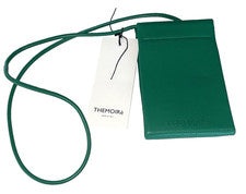 Cartera plegable de viaje básica Themoirè Onda tela vegana verde hierba para mujer Italia