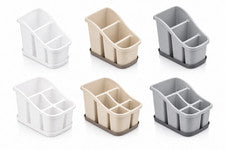 Soporte para cubiertos de cocina escurridor 3/5 compartimentos fregadero carrito bandeja blanco gris