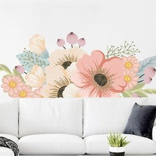 Calcomanía de flores de PVC calcomanías extraíbles productos de decoración del hogar decoración de paredes