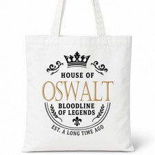 Bolso de Mano OSWALT Casa del Apellido Algodón Idea de Regalo
