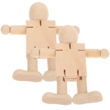 Adornos creativos de escritorio para decoración (madera) modelos de decoración de personas de madera 2 piezas