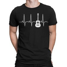 Camiseta de guitarra Heartbeat para hombre amante de la música regalo camiseta gráfica estilo único #T489