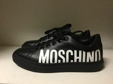 NUEVO en Caja Blanco y Negro Moschino Serena Zapatillas bajas para Mujer Talla EU 39/US 8.5