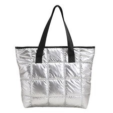 Mujer Moda Algodón Acolchado Chaqueta Bolso de Mano Nuevo Bolso de Hombro de Gran Capacidad