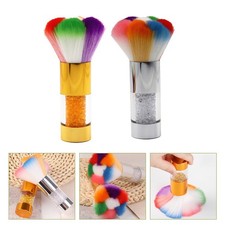 2 piezas cepillos de polvo de uñas pinceles de maquillaje pinceles de colorete belleza maquillaje
