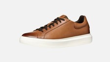 Geox Deiven Hombres Entrenadores Marrón Claro Tostado Napa Cuero Parte Superior Baja Moda Zapatos
