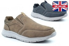 Zapatillas sin cordones de cimitarra para hombre Zapatos ligeros azul marino/marrón
