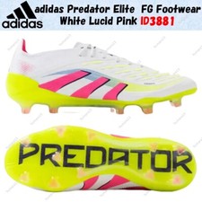 Adidas Predator Elite FG Calzado Blanco Rosa Lúcido ID3881 Hombres Talla